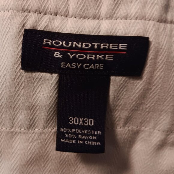 Roundtree & Yorke Men's Black Slacks 30x30 - Picture 3 of 4